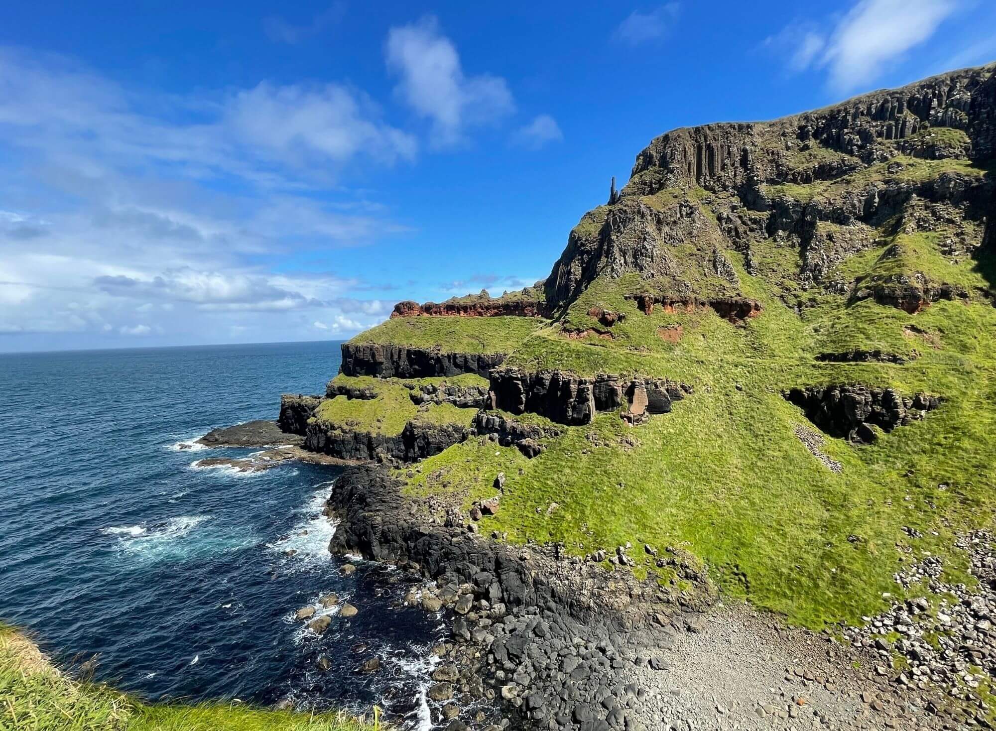 Giant's Causeway, morze, wybrzeże, klif