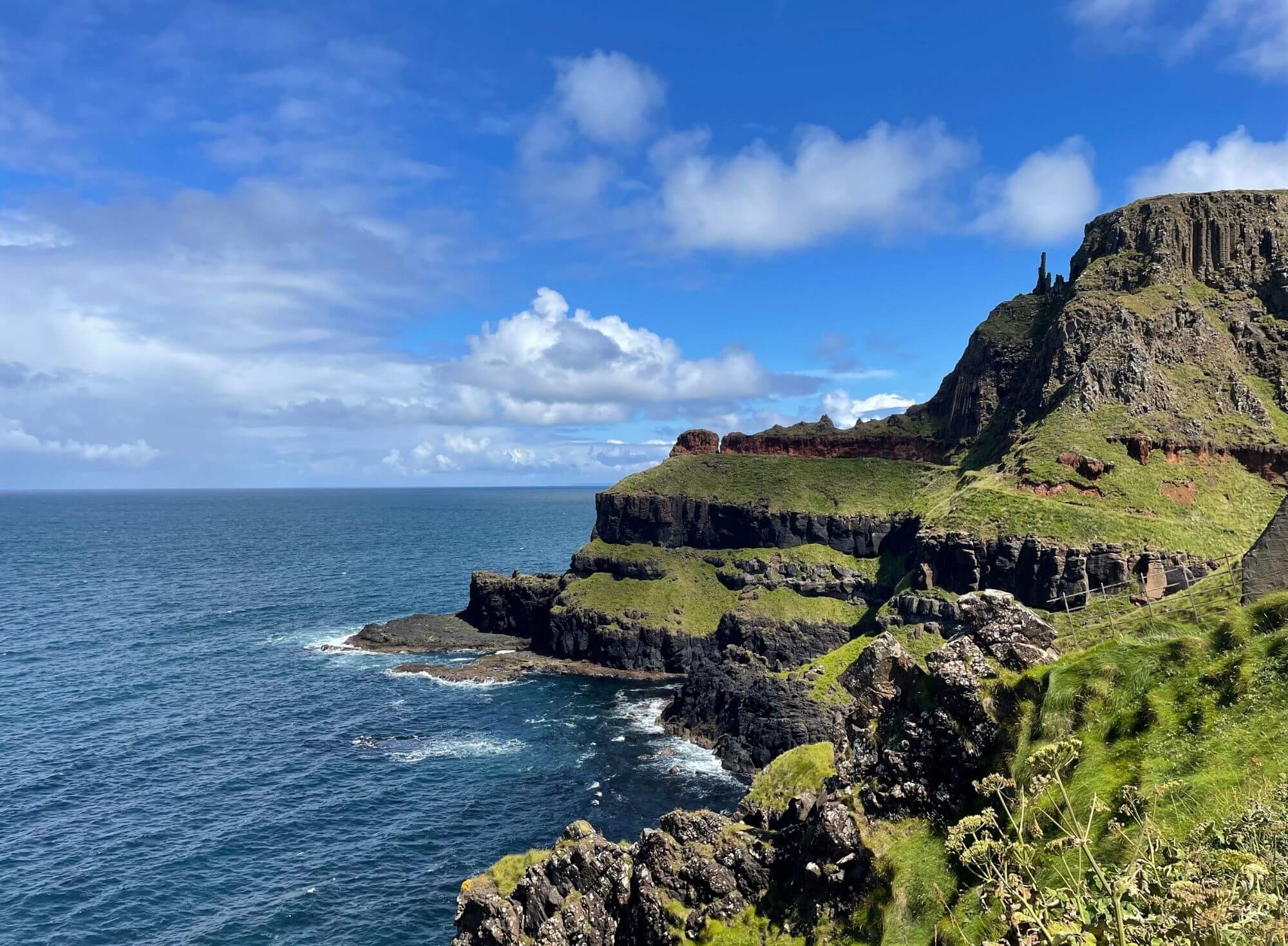 Giant's Causeway, Irlandia Północna, morze, wybrzeże, klif