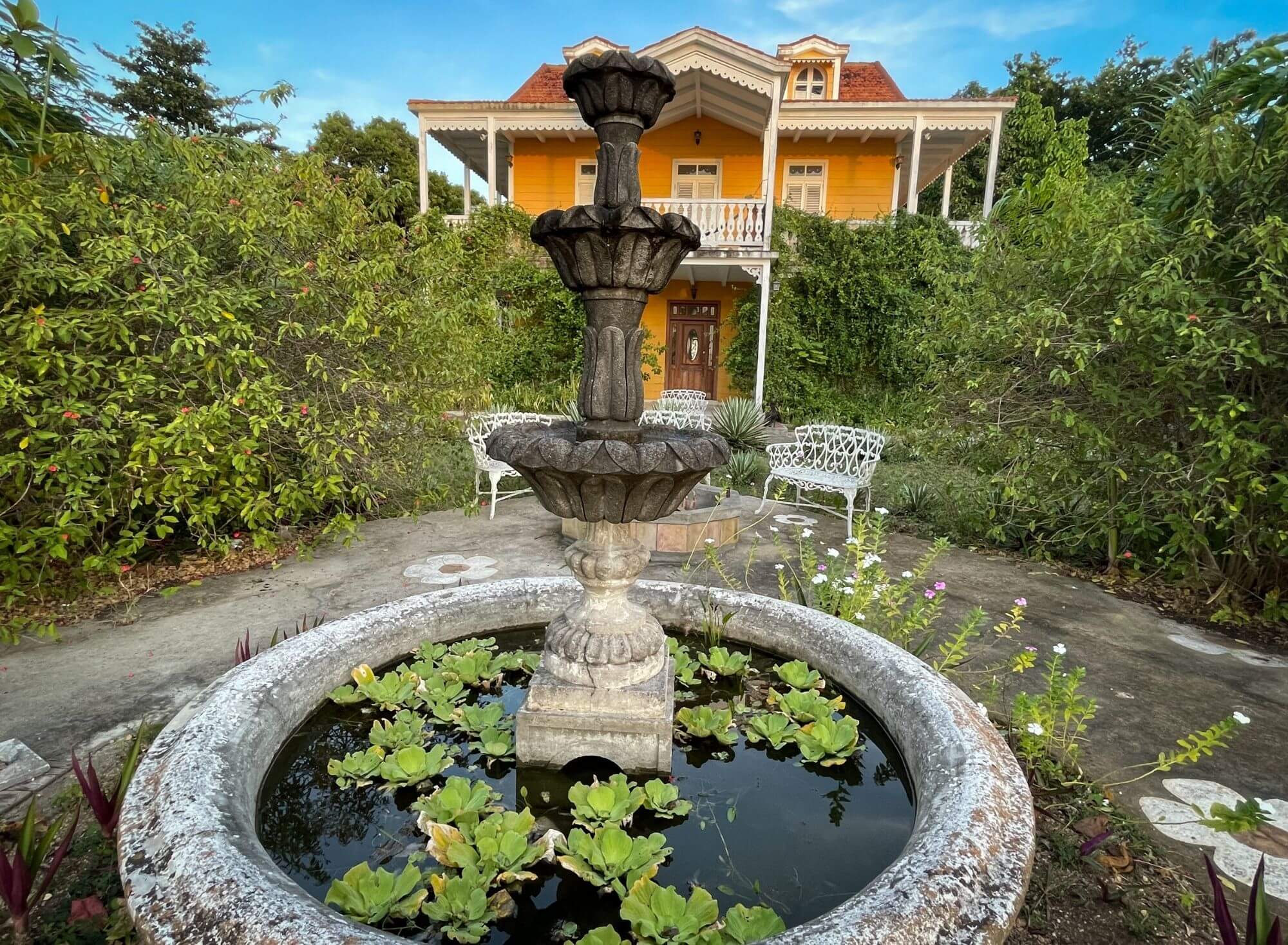 Cienfuegos, dom, zachód słońca, postkolonialna architektura